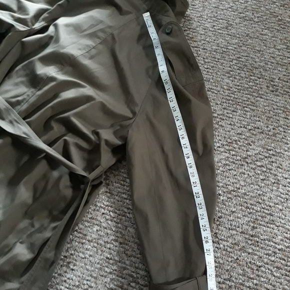 Erba 🧨Travel Harry Rosen khaki Trench Coat 38 Petit - Picture 15 of 15